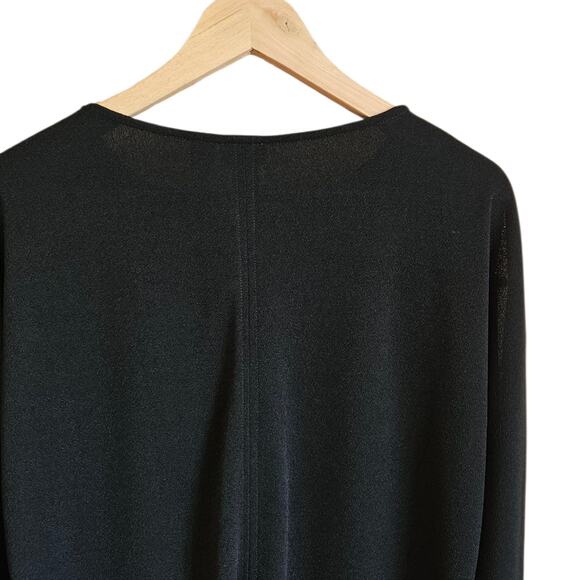 Chico's Easywear Blouse Long Sleeve Open Top Sleeves Gold Studs Women 2 (Large) - Picture 8 of 8